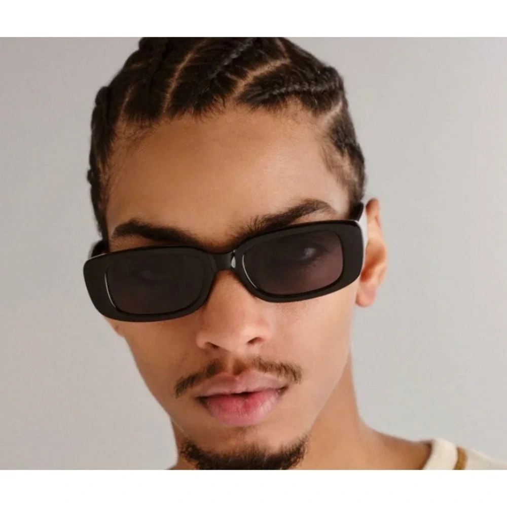 AIRE Ceres V2 Black Rectangle Sunglasses Smoke Mono Lens AIR2122526 S